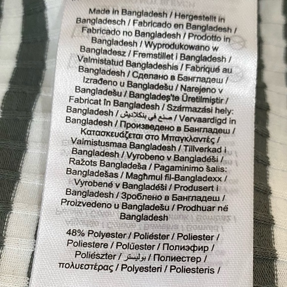 VERO MODA sz S Junior White and Olive Green Stripes Feminine Pullover Top - Picture 10 of 12